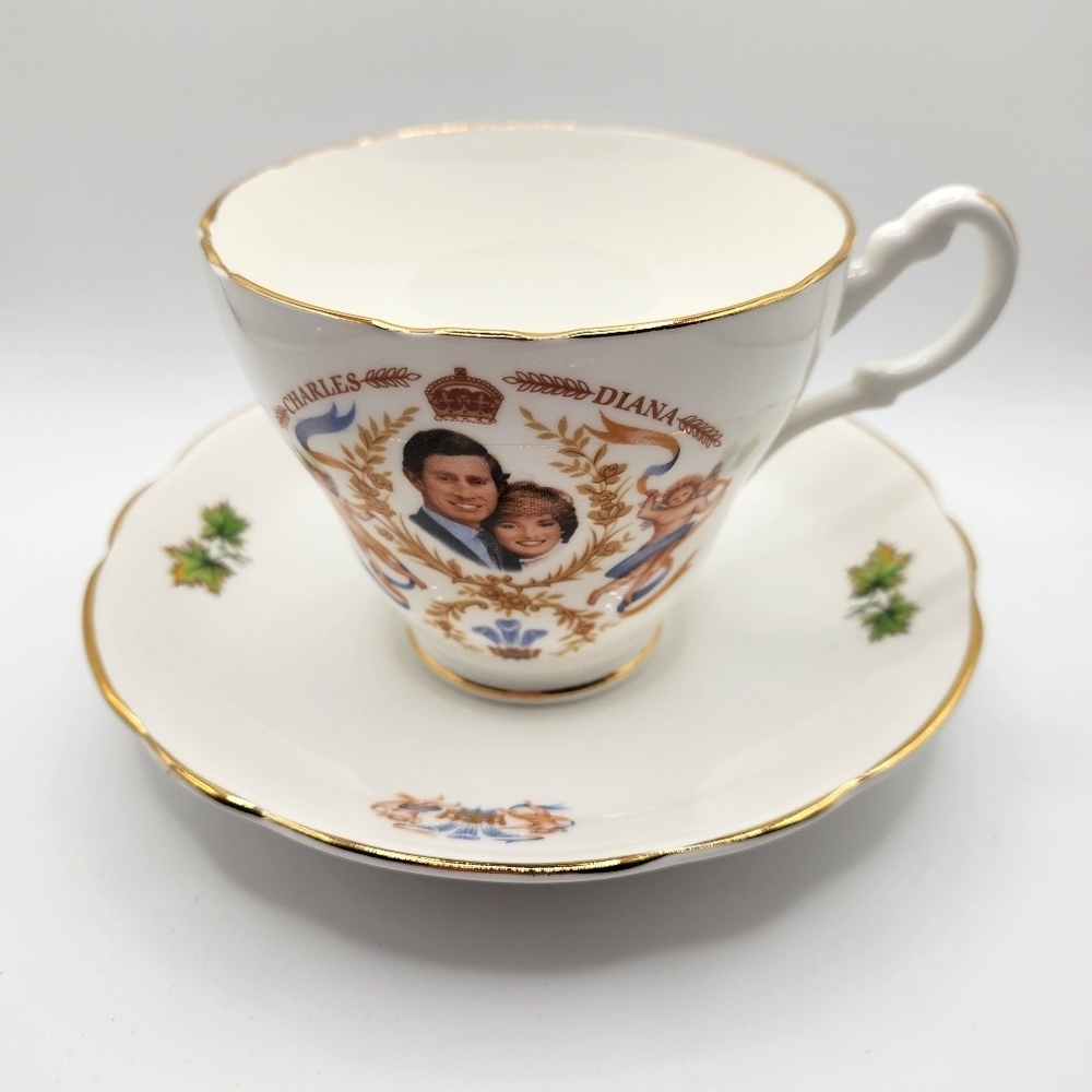 Prince Charles Lady Diana Bone China Teacup & Saucer 1983 Universary Games